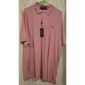NEW   Polo Ralph Lauren Pink Pima Cotton Soft Touch Logo Shirt 2XL